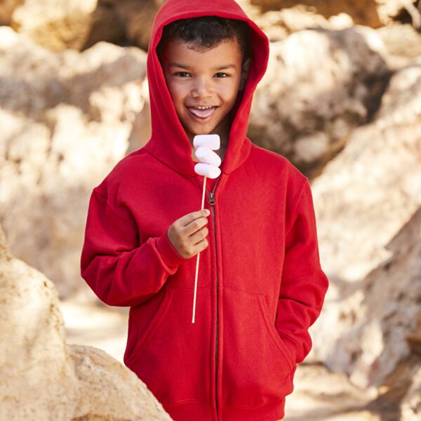 Fruit of the Loom Kids Classic Zip Hooded Sweatshirt Thumbnail